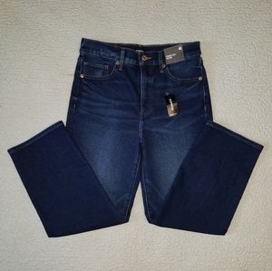Express NWT Women's 4S High Rise, Straight Ankle Dark Wash Jeans